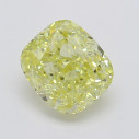 Farebný diamant cushion, fancy intense žltý, 0,45ct, GIA