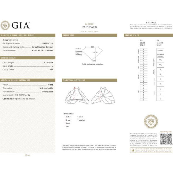 Prírodný diamant kôň 2,15 ct FSD0074(2)
