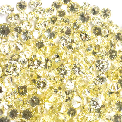 Fancy color diamant okrúhly briliant, fancy light vanilla žltý 2,5 mm 0,06ct  BIRDY4YL-2,5 2