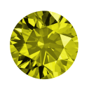 Fancy color diamant okrúhly briliant, fancy intense canary žltý 2,7 mm 0,07ct
