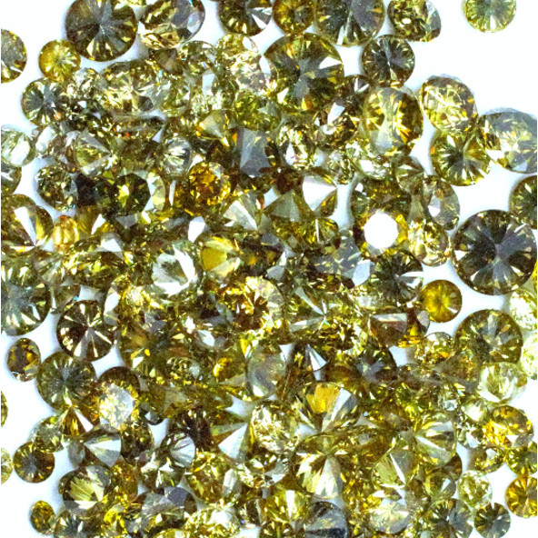 Fancy color diamant okrúhly briliant, fancy deep Olive 3,4 mm 0,15ct  BIRDG8GR-3,4
