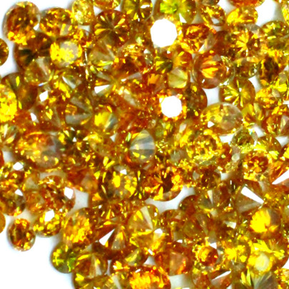 Fancy color diamant okrúhly briliant, fancy deep golden žltý 3,3 mm 0,14ct  BIRDF8OY-3,3 2
