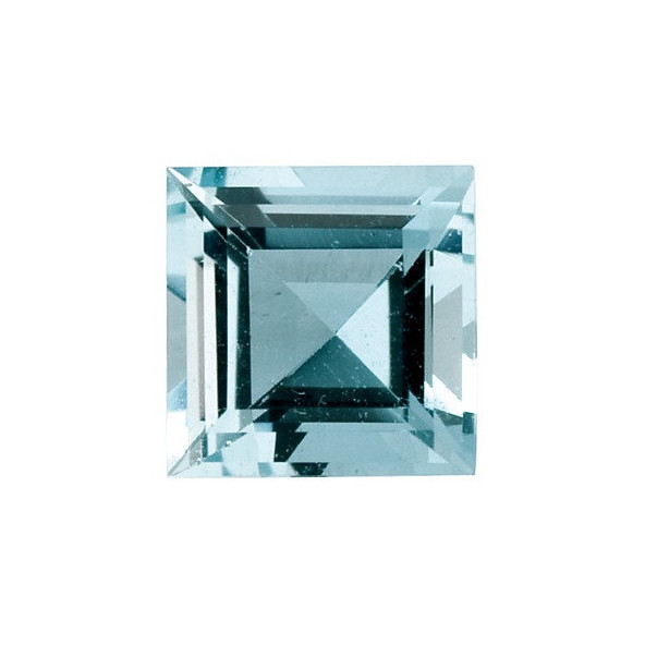 Akvamarín štvorec 4 x 4 mm 0,33ct Step-cut AKPSAAZ-4
