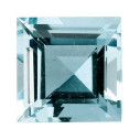 Akvamarín štvorec 4 x 4 mm, A, Step-cut