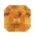 Citrín asscher 6 x 6 mm, AA, Fazetovaný