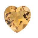 Citrín srdce 4 x 4 mm, A, Fazetovaný