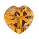 Citrín srdce 6 x 6 mm, AA, Fazetovaný