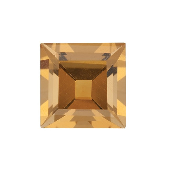 Citrín štvorec 6 x 6 mm 1,08ct Step-cut CNPSAYL-6
