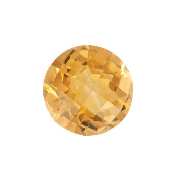 Citrín okrúhly 7 mm 1,28ct Checkerboard cut CNRCAYL-7