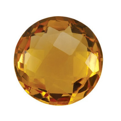 Citrín okrúhly 10 mm 3,19ct Double-sided Checkerboard cut CNROAYL-10