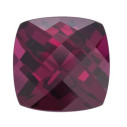 Granát rhodolit antický štvorec 9 x 9 mm, AA, Checkerboard cut