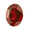 Granát mozambik ovál 12 x 10 mm, AA, Fazetovaný