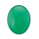 Chryzopras ovál 7 x 5 mm, Standard, Kabošon