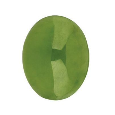 Nefrit ovál 12 x 10 mm 6,42ct Kabošon NFOKSOL-12