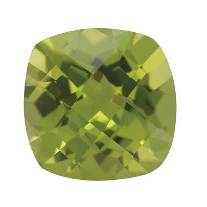 Peridot antický štvorec 5 x 5 mm 0,62ct Checkerboard cut PEVCAAPE-5