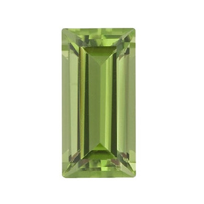 Peridot arizona rovná bageta 6 x 3 mm 0,43ct Fazetovaný PEBFAAGR-6