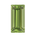 Peridot rovná bageta 4 x 2 mm, AA, Fazetovaný