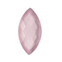 Quartz rose-ruženín markíz 20 x 10 mm, AA, Double-sided Checkerboard cut