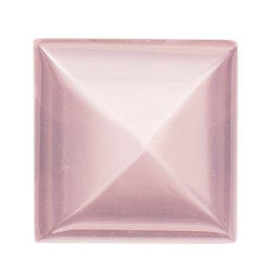 Quartz rose-ruženín štvorec 12 x 12 mm 10ct Kabošon KRPKSRO-12