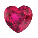 Rubín srdce 3 x 3 mm, A, Fazetovaný