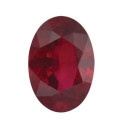 Rubín ovál 4 x 3 mm, AA, Fazetovaný