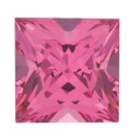 Spinel ružový štvorec 2,5 x 2,5 mm, AA, Princess cut