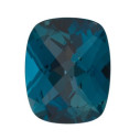 Topás London Blue antický cushion 8 x 6 mm, AA, Checkerboard cut