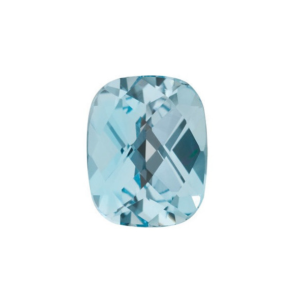 Topás Sky Blue antický cushion 10 x 8 mm 3,5ct Checkerboard cut TPUCAASY-10