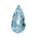 Topás Sky Blue briolette 6 x 4 mm, AA, Side-Drilled