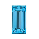 Topás Swiss Blue rovná bageta 5 x 2 mm, AA, Fazetovaný