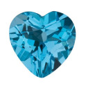 Topás Swiss Blue srdce 5 x 5 mm, AA, Fazetovaný