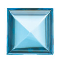 Topás Swiss Blue štvorec 7 x 7 mm, AA, Kabošon