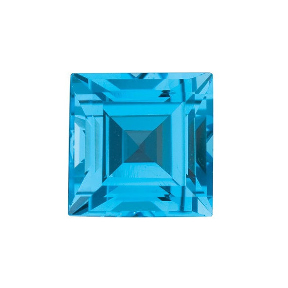 Topás Swiss Blue štvorec 6 x 6 mm 1,42ct Step-cut TPPSAASB-6