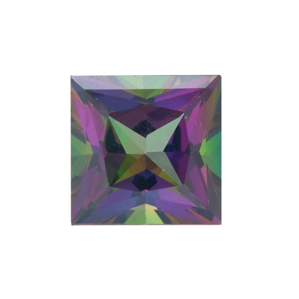 Topás Green mystic štvorec 4 x 4 mm 0,41ct Princess cut TPPPAAGR-4