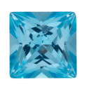 Topás Ice Blue passion štvorec 3 x 3 mm, Fine, Princess cut