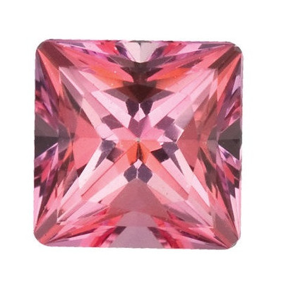 Topás Pink passion štvorec 4 x 4 mm 0,41ct Princess cut TPPPFPK-4