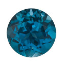 Topás London Blue okrúhly 6,5 mm, AA, Fazetovaný