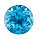 Topás Swiss Blue okrúhly 3,5 mm, AA, Fazetovaný
