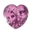 Zafír ružový srdce 5 x 5 mm, AA, Fazetovaný