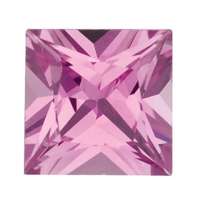 Zafír ružový štvorec 3 x 3 mm 0,22ct Princess cut ZFPPAARO-3