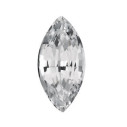 Zafír Biely markíz 5 x 3 mm, AA, Fazetovaný