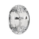 Zafír Biely ovál 4 x 3 mm, AA, Fazetovaný