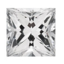 Zafír Biely štvorec 3,5 x 3,5 mm, AA, Princess cut