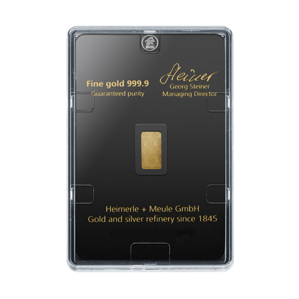 Investicna zlata tehla 1 g razena Heimerle+Meule 87892600