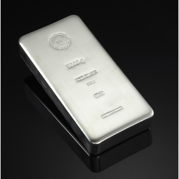 Investičná strieborná tehla 5000 g liata Heimerle+Meule 81014606