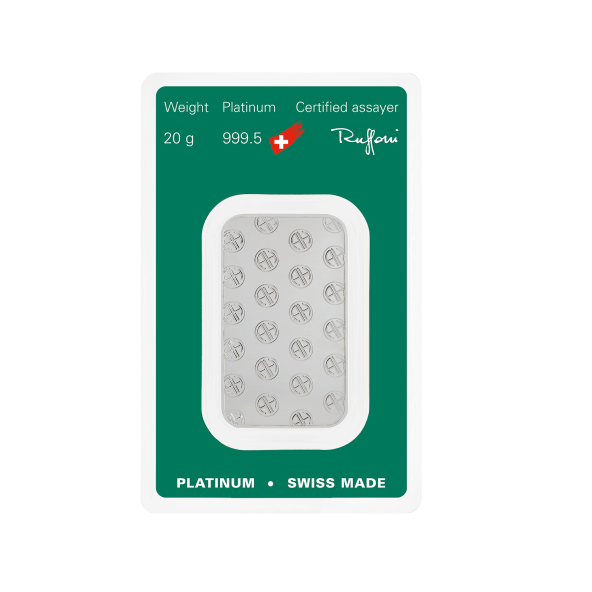 Investičná platinová tehla 20 g razená Argor Heraeus 80254 (3)