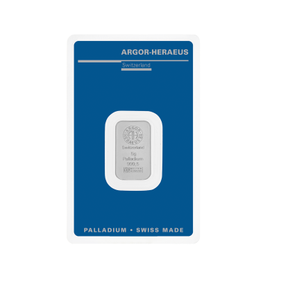 Investičná palladium tehla 5 g razená Argor Heraeus 80202 (2)