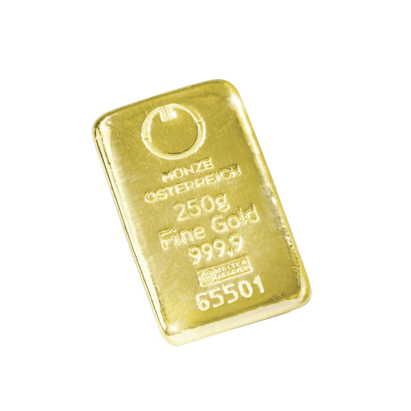 Investičná zlatá tehla 250 g liata Münze Österreich 86100250 (2)