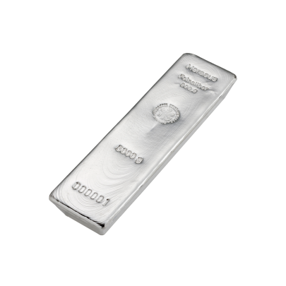 Investičná strieborná tehla 5000 g liata Heraeus 87893950 2