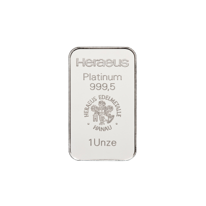 Investičná platinová tehla 1 oz razená Heraeus 87891031